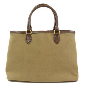 Prada Jacquard leather canvas Bag beige Tote brown in Logo